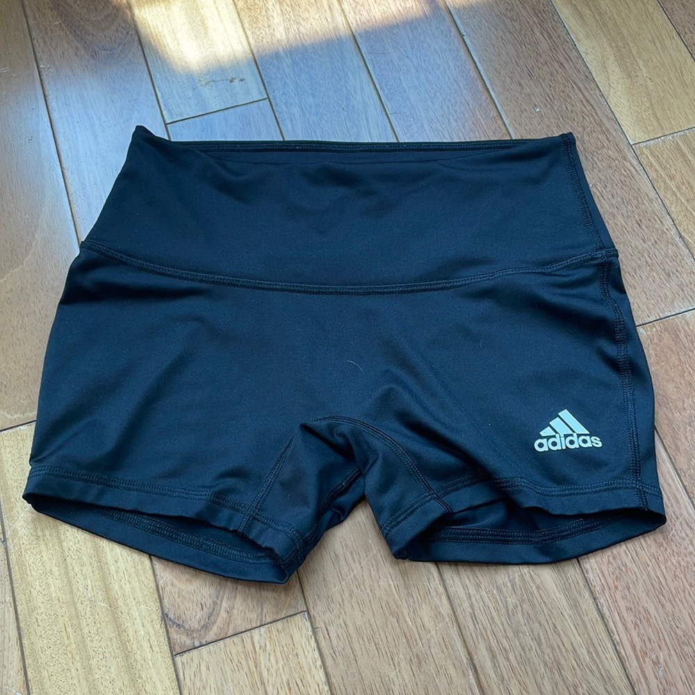 black adidas athletic shorts